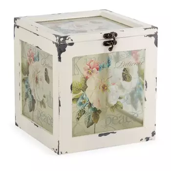 Шкатулка Glasar бежевая 20х17х21 см