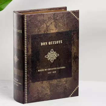 Шкатулка Glasar Don Quixote в виде книги черная 19х7х27 см