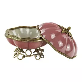 Шкатулка Glasar фарфоровая с бронзовыми эллементами 16x16x14см