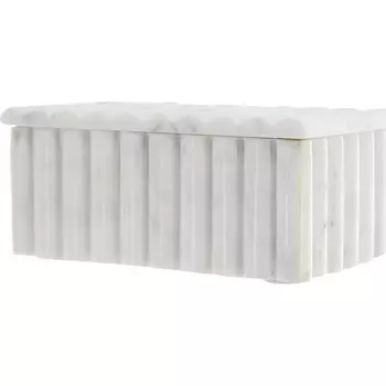 Шкатулка Glasar из белого мрамора 18х10х8см