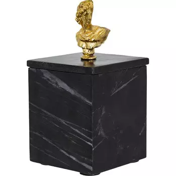 Шкатулка Glasar из черного мрамора 10х10х20см