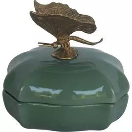 Шкатулка Glasar с бабочкой 14х11х13 см