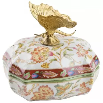 Шкатулка Glasar с бабочкой 14х12х10 см