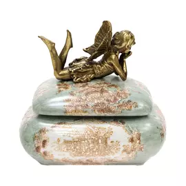 Шкатулка Glasar с феей 12x12x12см