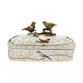 Шкатулка Glasar с птичками 23x20x13см