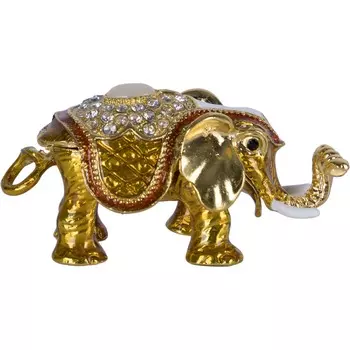 Шкатулка Glasar со стразами Слоник 7х4х3 см