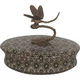 Шкатулка Glasar со стрекозой 17х12х13 см