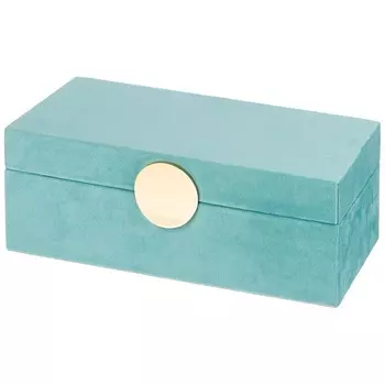 Шкатулка Lefard Велюр голубая 26х12х9,5 см