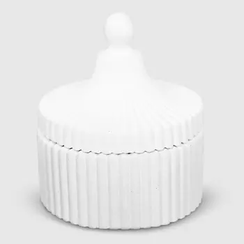 Шкатулка с крышкой гипсовая Евролит шатер белая