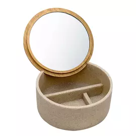 Шкатулка с зеркалом Ridder Superior бежевая 13,5х6,7 см