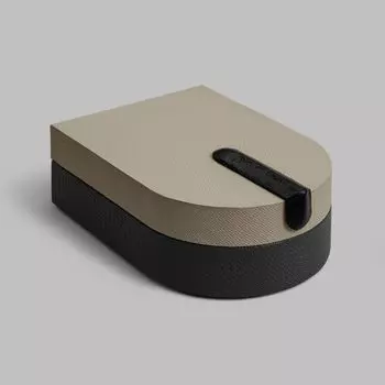 Шкатулка Togas Эсфира серый/бежевый 15х22х8 см