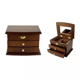 Шкатулка ювелирная Moretto 2-ярусная 19х15х13см