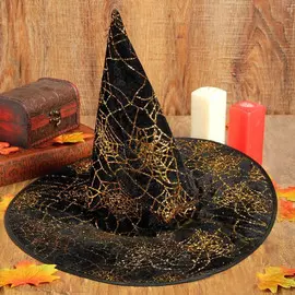 Шляпа Сима ленд паутина черный-золотой