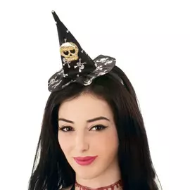 Шляпка Carnival toys ведьмы на ободке череп