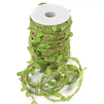 Шнур декоративный Grand Gift 30 с листьями в ассортименте 25 м