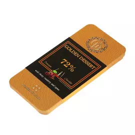 Шоколад горький GOLDEN DESSERT 72% с вишня с коньяком 100 г