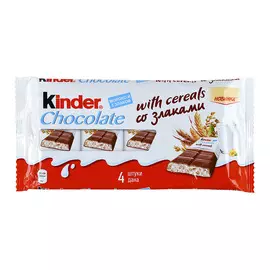 Шоколад Kinder Chocolate со злаками 4*23,5 г
