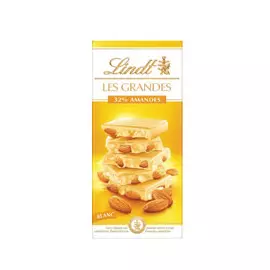 Шоколад Lindt Les Grandes белый с миндалем 150 г