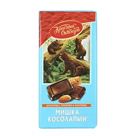 Шоколад Мишка Косолапый с орехами и вафлями 75 г