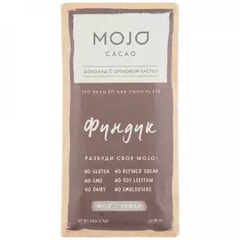 Шоколад Mojo cacao горький Фундук 72%, 65 г