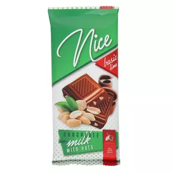 Шоколад молочный Chocomoco Nice с арахисом 80 г