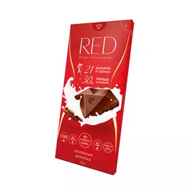 Классический молочный шоколад RED без сахара, на 30% меньше калорий, 100 г