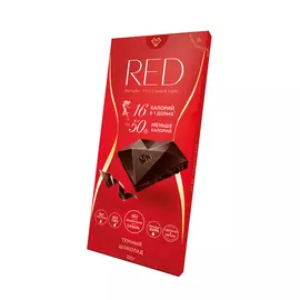 Шоколад RED темный классический, без сахара, на 50% меньше калорий, 100 г