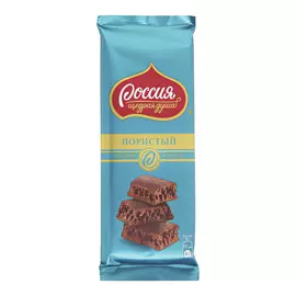 Шоколад Россия Щедрая душа молочный пористый 82 г