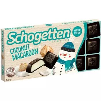 Шоколад Schogetten темный Coconut macaroon 100 г