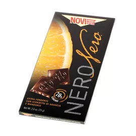 Шоколад темный Novi Nero Апельсин, миндаль 75 г