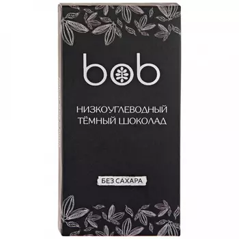 Шоколад тёмный bob без добавления сахара, 50 г