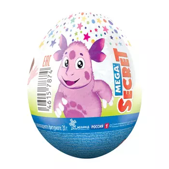 Шоколадное яйцо Сладкая сказка Лунтик, с игрушкой, 20 г, в ассортименте