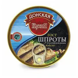Шпроты Донская Кухня из балтийской кильки в масле 160 г