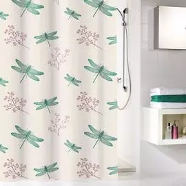 Штора для ванной Kleine Wolke Scarlett изумрудная 180х200 см