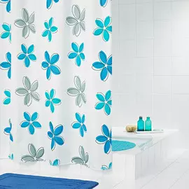 Штора для ванных комнат Fleur синий/голубой 180*200 Ridder
