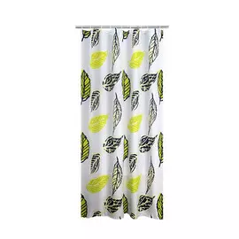 Штора для ванных комнат Hoja желтый 180*200 Ridder