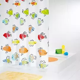 Штора для ванных комнат Malawi цветной 180*200 Ridder