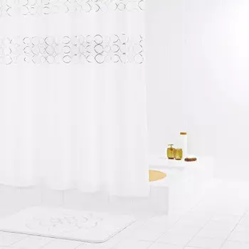 Штора для ванных комнат Paillette желтый/золотой 180*200 Ridder