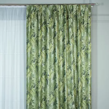 Штора на шт.ленте Daily by Togas Малье зеленая 200х270 см 2 предмета