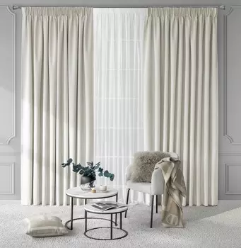 Комплект штор с подхватами Togas Квентин экрю 260x300 см 4 предмета