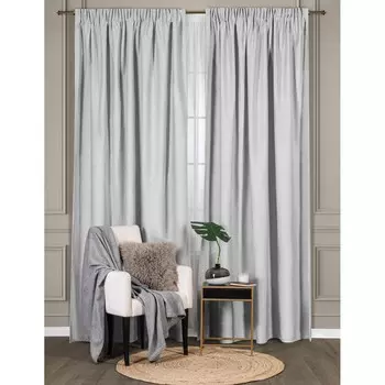 Шторы Daily by Togas Моник серый 200x270 см 2 предмета