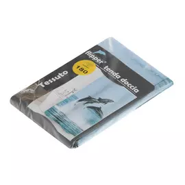 Шторы для ванной Bacchetta dolphin light blue180x200