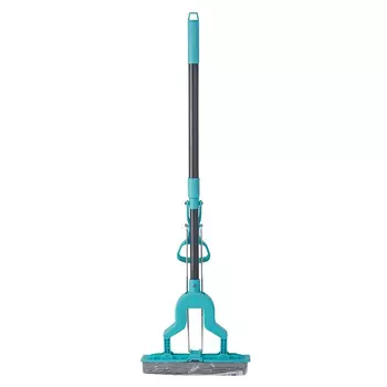 Швабра-автомат Hitt Бриа с отжимом, телескопической ручкой 120 см, насадкой-губкой