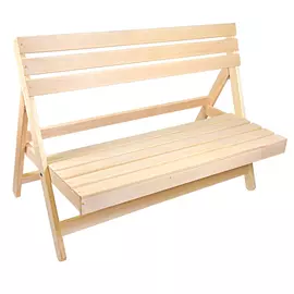 Скамья без подлокотников раскладная 120*100*41 см "Банные штучки"/1