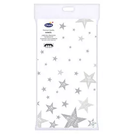 Скатерть бумажная Duni Shining Star White 138х220 см