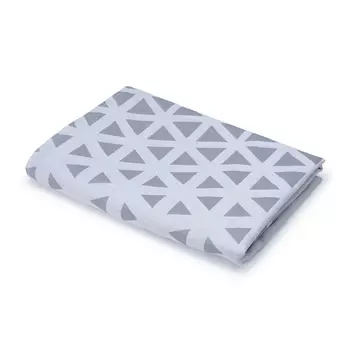 Скатерть Cleanelly Intarsio белая с серым 150х200 см