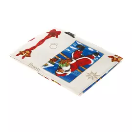 Скатерть Grand Textile Новый Год белая с синим и красным 140х180 см