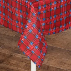 Скатерть клетчатая Kaemingk красно-синяя 140x180 см
