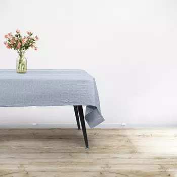 Скатерть Лён Наш жаккардовая гладкокрашеная 150х200 см