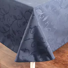 Скатерть жаккард Gemitex ramage синяя 140x240 овальная